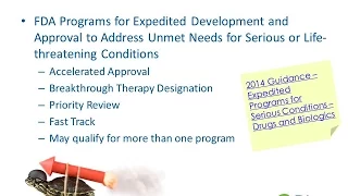 FDA’s Expedited Development and Approval Programs