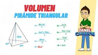 VOLUMEN DE UNA PIRAMIDE TRIANGULAR Super facil, para principiantes