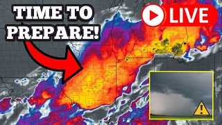 🔴LIVE - Severe Weather Outbreak Coverage! | Extreme Damaging Winds, Hail, Isolated Tornadoes