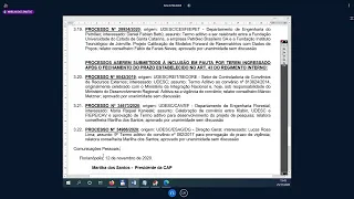 Reunião da Câmara de Administração e Planejamento do Consuni - 25/11/2020