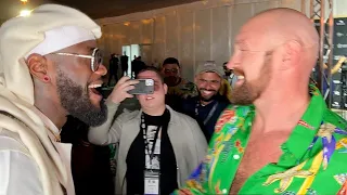 TYSON FURY ROLLS UP ON SURPRISED DEONTAY WILDER! IS 4TH FIGHT COMING?