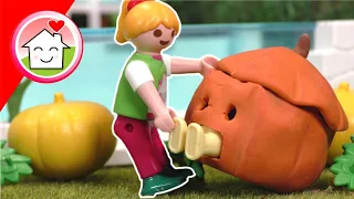 Playmobil Familie Hauser - Der Riesenkürbis - Halloween Geschichten mit Anna und Lena