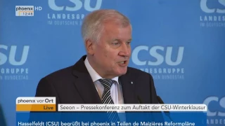 CSU-Winterklausur: Pressekonferenz mit Gerda Hasselfeldt und Horst Seehofer am 04.01.17