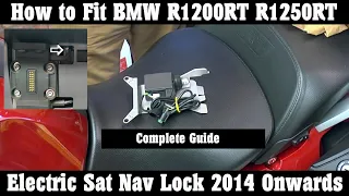 Wunderlich Electric Sat Nav Lock for BMW R1200RT R1250RT & How to fit GPS Navigation Security.