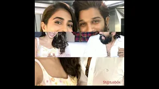 Allu Arjun & pooja hegde super chemistry on #alavaikunthapurra whatsapp status ❤️#buttabomma #shorts