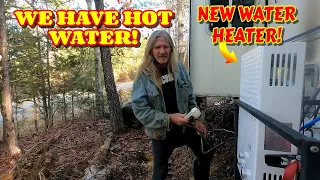 WATER HEATER INSTALL! |couple builds, tiny house, homesteading, off-grid, RV life, RV living|