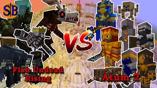 Atum 2 VS Fish's Undead Rising | Full mod Fight | Minecraft Mob Battle