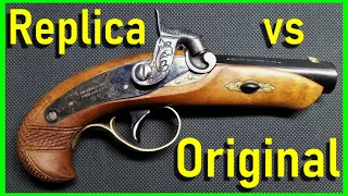 Philadelphia Derringer pistol - replica vs original murder weapon