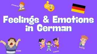 16 Feelings & Emotions in German 🇩🇪 | Gefühle & Emotionen | German vocab for children | KidsGerman