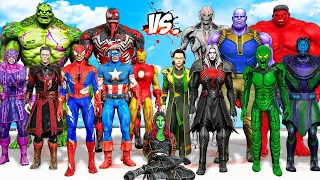 THANOS SAVED HIS DAUGHTER | ALL MARVEL SUPERVILLAINS VS TEAM AVENGERS ZOMBIE