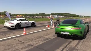 Mercedes-AMG GT-R vs Porsche 991 Turbo S