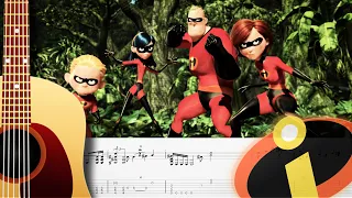 The Incredibles  - The Glory Days fingerstyle guitar cover tabs