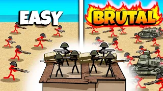 We MADE This WW1 Trench Warfare Game Even HARDER! - Stickman Trenches