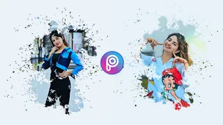 PicsArt ink splash effect portrait image editing viral image editing stylish editing Minutes Editing