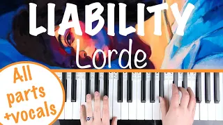 How to play LIABILITY - Lorde | Piano Part Tutorial (Accompaniment with Singing)