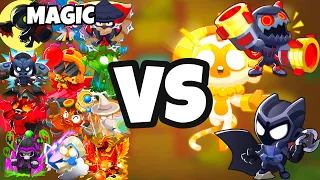 All 5th tier super monkeys VS. All 5th tier magic towers (Bloons TD 6)