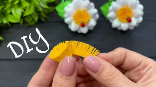 Ромашка из фоамирана Цветы из фоамирана Flores de fomi Goma Eva