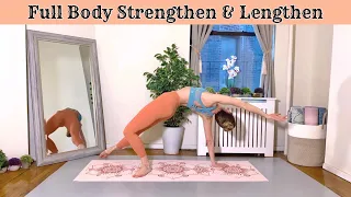 30 MIN FULL BODY STRENGTHEN & LENGTHEN | At Home Pilates Interval Workout | Lean Muscles