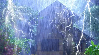 Perfect deep sleep⛈️with torrential rain on the roof😴and sounds of thunder