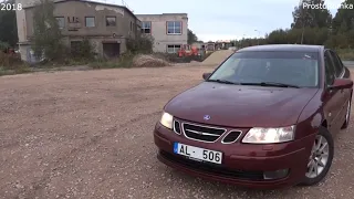 SAAB 9/3 1.8 turbo ! 0-1 миля ! Машинка 2003 года , на чипе и с другой турбиной ! Часть 1 !