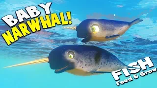 I LOVE MY BABY SEA UNICORN! (AKA Narwhal) | Feed and Grow Fish