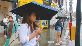 8 Hours Walking in HEAVY Rain In London