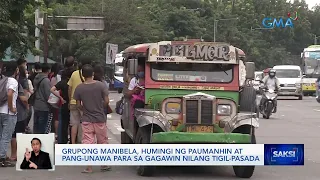 Ilegal ang ikinakasang tigil-pasada ng ilang transport group sa susunod na linggo... | Saksi