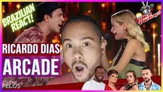 Ricardo Dias - "Arcade" | Prova Cega | The Voice Portugal Brazilian React | FalandoPelos DuxCoelho