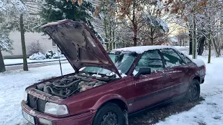 Audi 80 b4 2,0l 1992 cold start -3°C