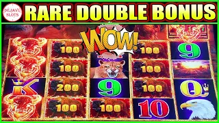 RARE DOUBLE BONUS FEATURES AT ONCE! BONUS IN THE BONUS BUFFALO LINK SLOT MACHINE