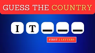 "Guess the Country by First Two Letters!" Country Quiz