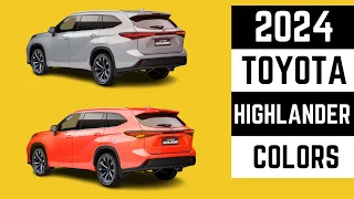2024 Toyota Highlander Colors