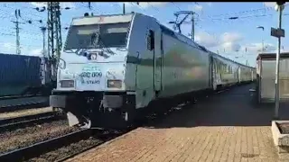 "KAJLA"TRAXX-os Eurocity halad Budapest keleti felé Ferencvárosban.