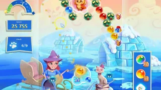 Bubble Witch 2 Saga Level 2425 with no booster & 2 bubbles left