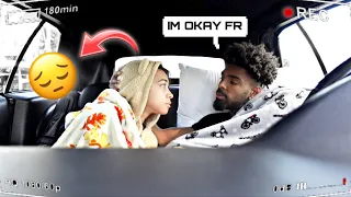 SLEEPING In The CAR To See How My Girlfriend Reacts! **CUTE**