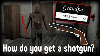 How to get Grandpa's Shotgun with the "With Cane" function in Granny Revamp