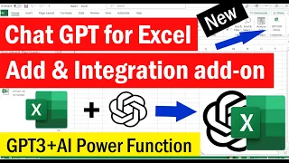 GPT add-on for Excel | How to add chat GPT to excel | How to use chat GPT in excel |OpenAI for excel