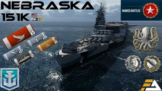 NEBRASKA American Tier VIII hybrid Battleship-Carrier with 151k - World of Warships