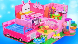 Build Lovely Double-Floor Rabbit Home with Colorful Steps and Swimming Pool ❤️ DIY Miniature House