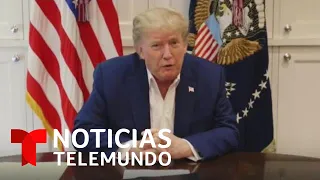 Donald Trump envía un mensaje desde el hospital militar para hablar de su salud | Noticias Telemundo