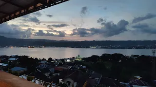 infinity cafe Ambon Maluku with beautiful view of Teluk Ambon bay