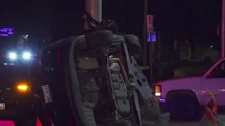 Woman dies after car crashes into 2 poles in west Houston, police say