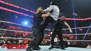 The Shield Triple Power Bombs Mark Henry: Raw, July 15, 2013