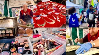 Roman Road market Nice Turkish Street food | clothes stall | Grocery shops #shopping #london