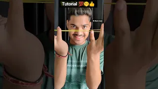 Restore a broken rubber band magic trick || Tutorial 🎩🪄💯😱 || #shorts