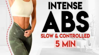 ABS in 14 Days (slow & controlled + lose fat) | 5 minute Workout