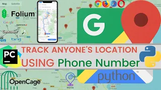 How to Track any phone number location using python | Python Map Project 🔥