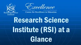 Research Science Institute (RSI) at a Glance