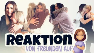 Reaktion von Freunden auf die Schwangerschaft 🤰🏻 | Coupleontour