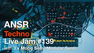 ANSR - Techno Live Jam - 139 with 3 x Moog Semi-Modular Synth